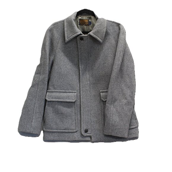 Vintage Pendleton Gray Wool Zip Jacket β Men's 40 β Satin Lined - Picture 1 of 11